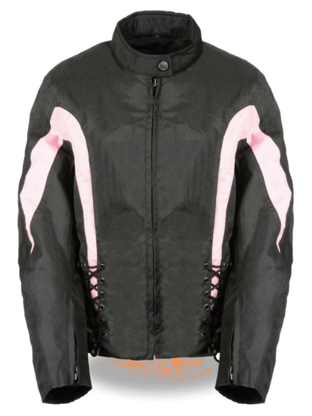 NEXGEN black light pink motorcycle jacket with laced up zip out liner size large